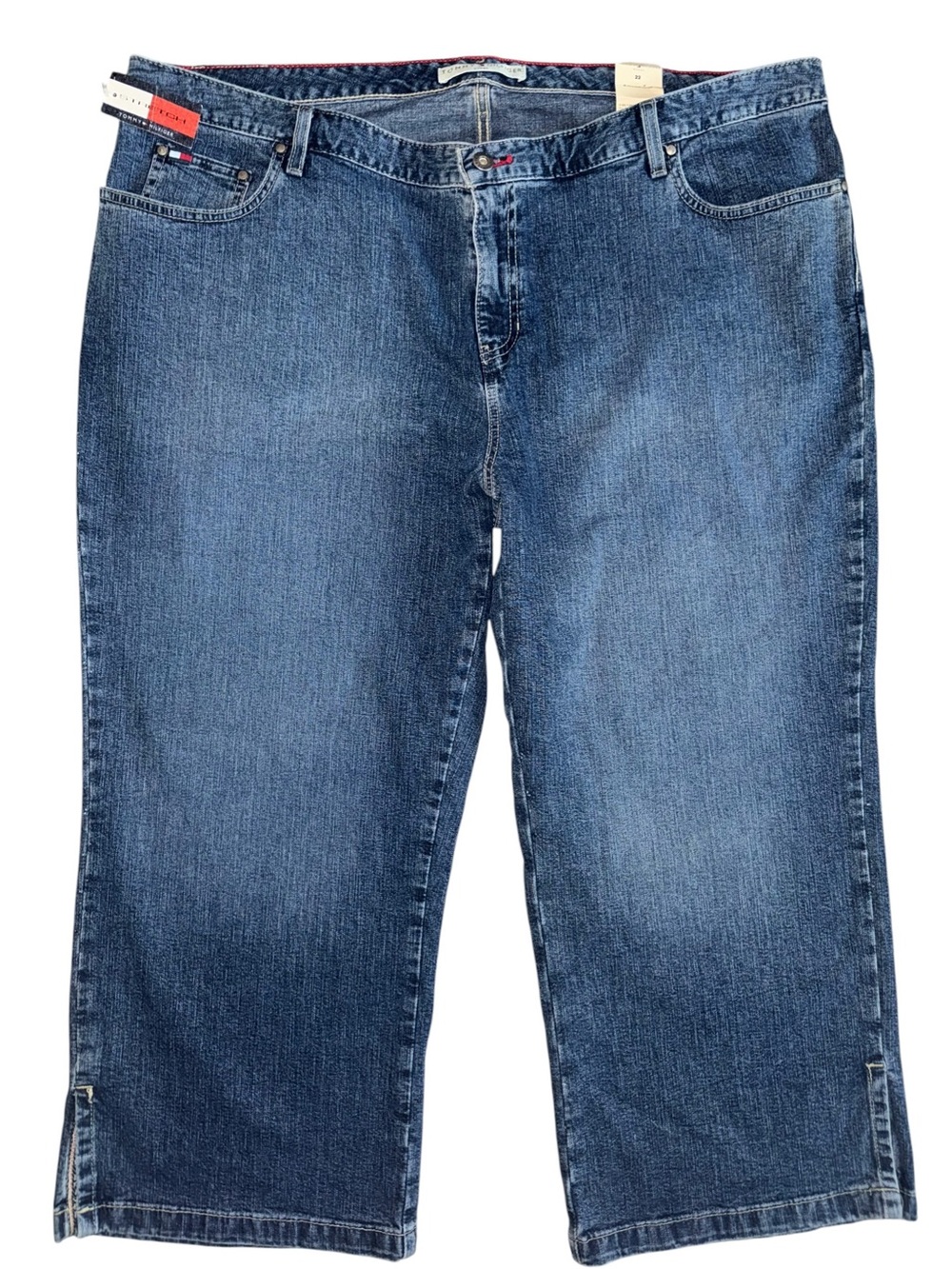 Tommy Hilfiger Stretch Cropped Jeans Women’s 22 Blue Denim Capris NWT Plus Size
